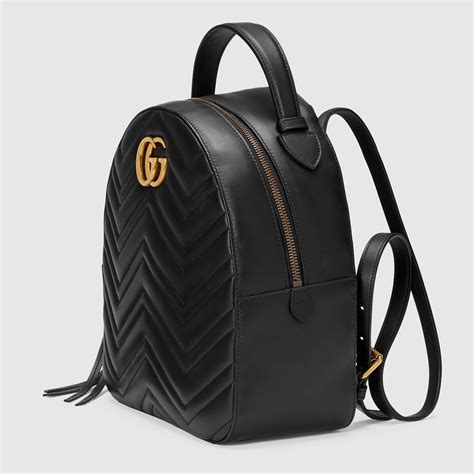 gucci black gg marmont backpack